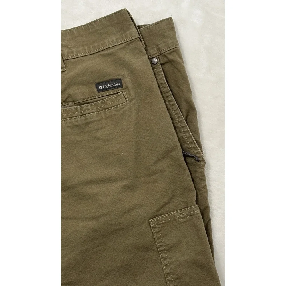 Columbia Mens 40 Khaki Brown Hiking‎ Shorts Stretch Outdoor Fishing Trail 0665